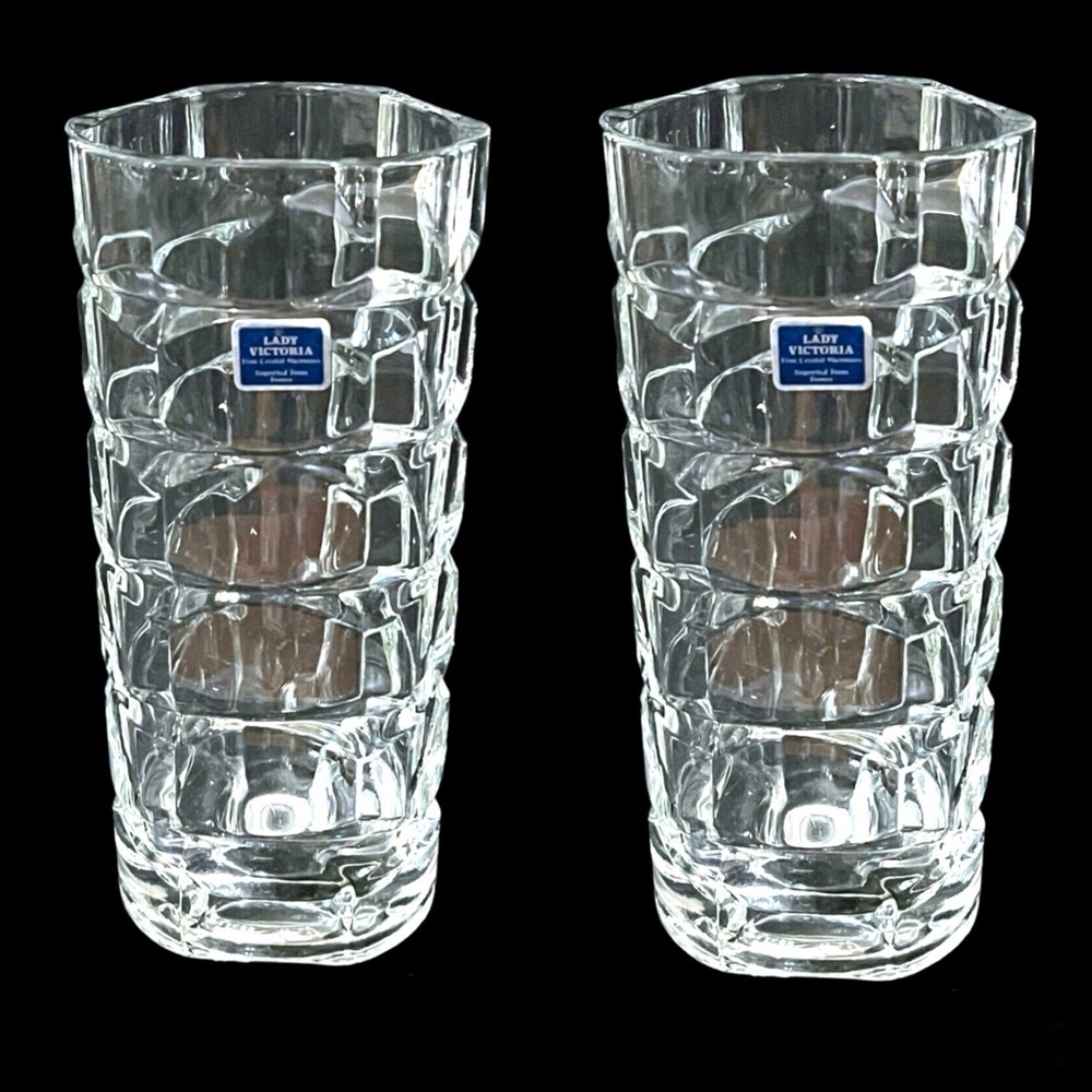 LADY VICTORIA FINE CRYSTAL STEMWARE BUD VASE FRANCE Flower Chantelle Pattern